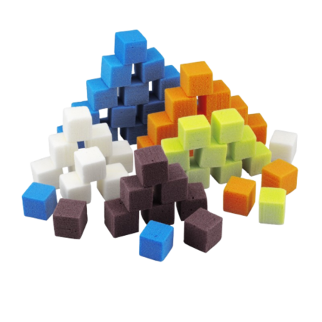 Mini cube 2 cm OASIS® RAINBOW® FOAM Arlequin
