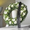 Couronne urne fleurie