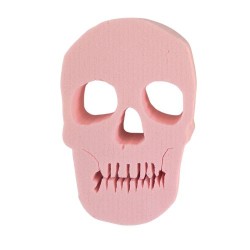 Tête de Mort OASIS® RAINBOW FOAM 21 cm -  Rose Dragée