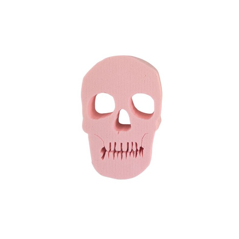 Tête de Mort OASIS® RAINBOW FOAM 21 cm -  Rose Dragée