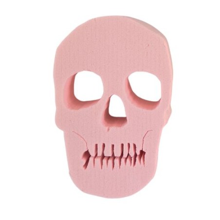 Tête de Mort OASIS® RAINBOW FOAM 21 cm -  Rose Dragée