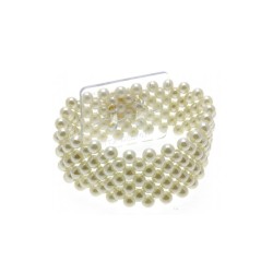 Bracelet en Perles OASIS® 2.5cm de large ivoire