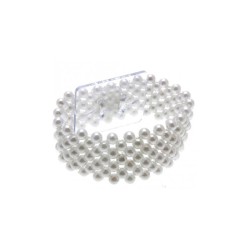 Bracelet en Perles OASIS® 2.5cm de large blanc