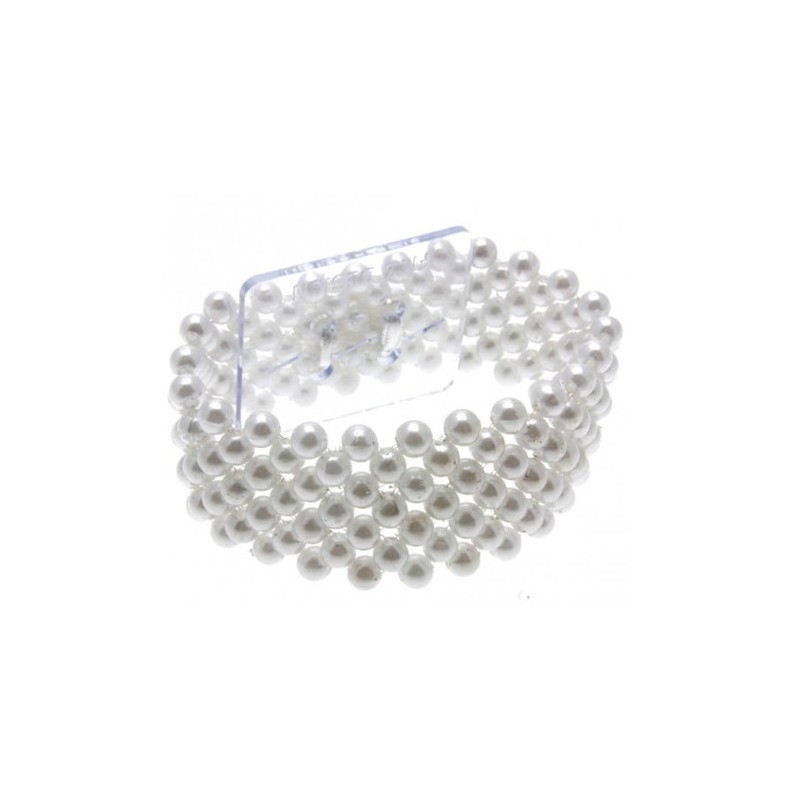 Bracelet en perles OASIS® blanc