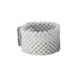 Bracelet en perles OASIS® large blanc