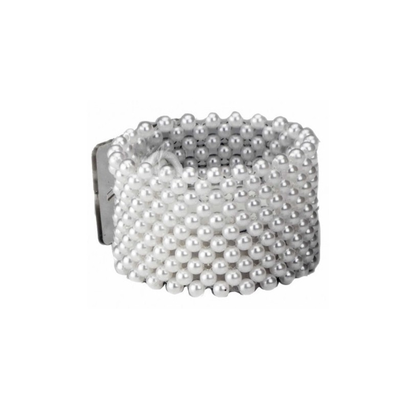 Bracelet en perles OASIS® large blanc