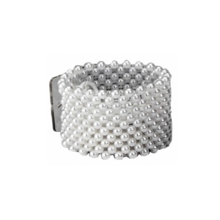 Bracelet en perles OASIS® large blanc