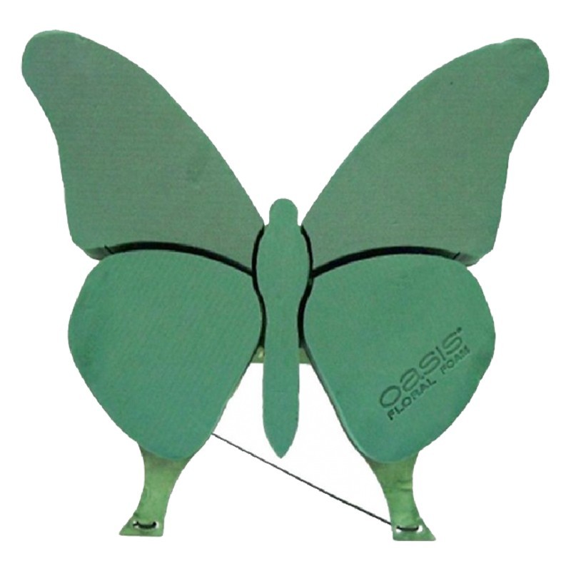 Lot De 2 Blocs De Mousse Florale Oasis Motif Papillon - 34,5 X 27,5 X 6 Cm - Stable Et Imperméable - Pour Compositions Funéraires Et Décoratives - 5